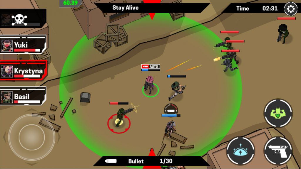 "Destruction", 4player actionshooter game for the